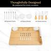 imageSMIRLY Charcuterie Boards Gift Set Charcuterie Board Set Bamboo Cheese Board Set  House Warming Gifts New Home Wedding Gifts for Couple Bridal Shower GiftBamboo Natural