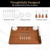 imageSMIRLY Charcuterie Boards Gift Set Charcuterie Board Set Bamboo Cheese Board Set  House Warming Gifts New Home Wedding Gifts for Couple Bridal Shower GiftBamboo Brown