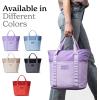 imageSMIRLY Jumbo Insulated Cooler Bag with Zippered Top  Collapsible Cooler Bags Insulated Grocery Bags for Cold and Hot Great Shopping Bag Soft Large Tote Bag Travel Insulated Bag Beach Cooler BagsOrange