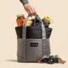 imageSMIRLY Jumbo Insulated Cooler Bag with Zippered Top  Collapsible Cooler Bags Insulated Grocery Bags for Cold and Hot Great Shopping Bag Soft Large Tote Bag Travel Insulated Bag Beach Cooler BagsGrey