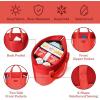 imageSMIRLY Jumbo Insulated Cooler Bag with Zippered Top  Collapsible Cooler Bags Insulated Grocery Bags for Cold and Hot Great Shopping Bag Soft Large Tote Bag Travel Insulated Bag Beach Cooler BagsOrange