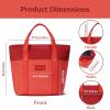 imageSMIRLY Jumbo Insulated Cooler Bag with Zippered Top  Collapsible Cooler Bags Insulated Grocery Bags for Cold and Hot Great Shopping Bag Soft Large Tote Bag Travel Insulated Bag Beach Cooler BagsOrange