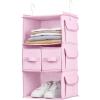 imageSMIRLY 3 Shelf Hanging Closet Organizer and Storage Shelves  Hanging Organizer for Closet Hanging Shelves for Closet Organizers and Storage Small Closet Organizer Sweater Storage for ClosetPurple