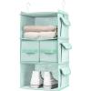 imageSMIRLY 3 Shelf Hanging Closet Organizer and Storage Shelves  Hanging Organizer for Closet Hanging Shelves for Closet Organizers and Storage Small Closet Organizer Sweater Storage for ClosetSage