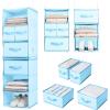 imageSMIRLY 6 Shelf Hanging Closet Organizer and Storage Shelves  Hanging Organizer for Closet Hanging Shelves for Closet Organizers and Storage Large Closet Organizer Sweater Storage for ClosetBlue