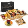 imageSMIRLY Charcuterie Boards Gift Set Charcuterie Board Set Bamboo Cheese Board Set  House Warming Gifts New Home Wedding Gifts for Couple Bridal Shower GiftCream White