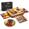 imageSMIRLY Charcuterie Boards Gift Set Charcuterie Board Set Bamboo Cheese Board Set  House Warming Gifts New Home Wedding Gifts for Couple Bridal Shower GiftNatural