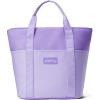 imageSMIRLY Jumbo Insulated Cooler Bag with Zippered Top  Collapsible Cooler Bags Insulated Grocery Bags for Cold and Hot Great Shopping Bag Soft Large Tote Bag Travel Insulated Bag Beach Cooler BagsPurple
