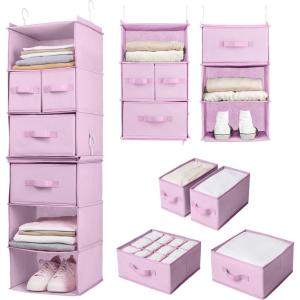 imageSMIRLY 6 Shelf Hanging Closet Organizer and Storage Shelves  Hanging Organizer for Closet Hanging Shelves for Closet Organizers and Storage Large Closet Organizer Sweater Storage for ClosetPurple