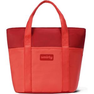imageSMIRLY Jumbo Insulated Cooler Bag with Zippered Top  Collapsible Cooler Bags Insulated Grocery Bags for Cold and Hot Great Shopping Bag Soft Large Tote Bag Travel Insulated Bag Beach Cooler BagsOrange