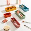 imageSMIRLY 8Piece Bamboo Kitchen Drawer Organizer Set for Large and Small Utensils Multiuse Storage Box  Bathroom Nightstand Jewelry Cutlery Knife Spice Towel Junk Drawer TrayBlue