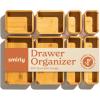 imageSMIRLY 8Piece Bamboo Kitchen Drawer Organizer Set for Large and Small Utensils Multiuse Storage Box  Bathroom Nightstand Jewelry Cutlery Knife Spice Towel Junk Drawer TrayBamboo Natural