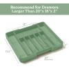 imageSMIRLY Bamboo Kitchen Drawer Organizer For Silverware Tray For Drawer Silverware Organizer Silverware Drawer Organizer Utensil Organizer For Kitchen Drawers Kitchen Drawer OrganizerGreen