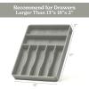 imageSMIRLY Bamboo Kitchen Drawer Organizer For Silverware Tray For Drawer Silverware Organizer Silverware Drawer Organizer Utensil Organizer For Kitchen Drawers Kitchen Drawer OrganizerGrey