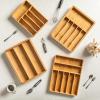 imageSMIRLY Bamboo Kitchen Drawer Organizer For Silverware Tray For Drawer Silverware Organizer Silverware Drawer Organizer Utensil Organizer For Kitchen Drawers Kitchen Drawer OrganizerNatural