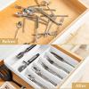 imageSMIRLY Bamboo Kitchen Drawer Organizer For Silverware Tray For Drawer Silverware Organizer Silverware Drawer Organizer Utensil Organizer For Kitchen Drawers Kitchen Drawer OrganizerCream White
