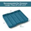 imageSMIRLY Bamboo Kitchen Drawer Organizer For Silverware Tray For Drawer Silverware Organizer Silverware Drawer Organizer Utensil Organizer For Kitchen Drawers Kitchen Drawer OrganizerBlue