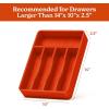 imageSMIRLY Bamboo Kitchen Drawer Organizer For Silverware Tray For Drawer Silverware Organizer Silverware Drawer Organizer Utensil Organizer For Kitchen Drawers Kitchen Drawer OrganizerOrange