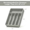 imageSMIRLY Bamboo Kitchen Drawer Organizer For Silverware Tray For Drawer Silverware Organizer Silverware Drawer Organizer Utensil Organizer For Kitchen Drawers Kitchen Drawer OrganizerGrey