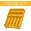 imageSMIRLY Bamboo Kitchen Drawer Organizer For Silverware Tray For Drawer Silverware Organizer Silverware Drawer Organizer Utensil Organizer For Kitchen Drawers Kitchen Drawer OrganizerYellow