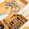 imageSMIRLY Bamboo Kitchen Drawer Organizer For Silverware Tray For Drawer Silverware Organizer Silverware Drawer Organizer Utensil Organizer For Kitchen Drawers Kitchen Drawer OrganizerNatural