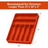 imageSMIRLY Bamboo Kitchen Drawer Organizer For Silverware Tray For Drawer Silverware Organizer Silverware Drawer Organizer Utensil Organizer For Kitchen Drawers Kitchen Drawer OrganizerOrange