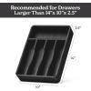 imageSMIRLY Bamboo Kitchen Drawer Organizer For Silverware Tray For Drawer Silverware Organizer Silverware Drawer Organizer Utensil Organizer For Kitchen Drawers Kitchen Drawer OrganizerBlack