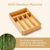 imageSMIRLY Bamboo Kitchen Drawer Organizer For Silverware Tray For Drawer Silverware Organizer Silverware Drawer Organizer Utensil Organizer For Kitchen Drawers Kitchen Drawer OrganizerNatural