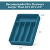 imageSMIRLY Bamboo Kitchen Drawer Organizer For Silverware Tray For Drawer Silverware Organizer Silverware Drawer Organizer Utensil Organizer For Kitchen Drawers Kitchen Drawer OrganizerBlue