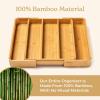 imageSMIRLY Bamboo Kitchen Drawer Organizer For Silverware Tray For Drawer Silverware Organizer Silverware Drawer Organizer Utensil Organizer For Kitchen Drawers Kitchen Drawer OrganizerNatural