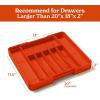 imageSMIRLY Bamboo Kitchen Drawer Organizer For Silverware Tray For Drawer Silverware Organizer Silverware Drawer Organizer Utensil Organizer For Kitchen Drawers Kitchen Drawer OrganizerOrange