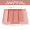 imageSMIRLY Bamboo Kitchen Drawer Organizer For Silverware Tray For Drawer Silverware Organizer Silverware Drawer Organizer Utensil Organizer For Kitchen Drawers Kitchen Drawer OrganizerPink