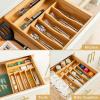 imageSMIRLY Bamboo Kitchen Drawer Organizer For Silverware Tray For Drawer Silverware Organizer Silverware Drawer Organizer Utensil Organizer For Kitchen Drawers Kitchen Drawer OrganizerNatural