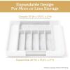 imageSMIRLY Bamboo Kitchen Drawer Organizer For Silverware Tray For Drawer Silverware Organizer Silverware Drawer Organizer Utensil Organizer For Kitchen Drawers Kitchen Drawer OrganizerCream White