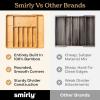 imageSMIRLY Bamboo Kitchen Drawer Organizer For Silverware Tray For Drawer Silverware Organizer Silverware Drawer Organizer Utensil Organizer For Kitchen Drawers Kitchen Drawer OrganizerNatural
