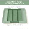 imageSMIRLY Bamboo Kitchen Drawer Organizer For Silverware Tray For Drawer Silverware Organizer Silverware Drawer Organizer Utensil Organizer For Kitchen Drawers Kitchen Drawer OrganizerGreen