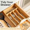 imageSMIRLY Bamboo Kitchen Drawer Organizer For Silverware Tray For Drawer Silverware Organizer Silverware Drawer Organizer Utensil Organizer For Kitchen Drawers Kitchen Drawer OrganizerNatural