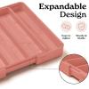imageSMIRLY Bamboo Kitchen Drawer Organizer For Silverware Tray For Drawer Silverware Organizer Silverware Drawer Organizer Utensil Organizer For Kitchen Drawers Kitchen Drawer OrganizerPink