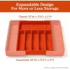 imageSMIRLY Bamboo Kitchen Drawer Organizer For Silverware Tray For Drawer Silverware Organizer Silverware Drawer Organizer Utensil Organizer For Kitchen Drawers Kitchen Drawer OrganizerOrange
