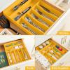 imageSMIRLY Bamboo Kitchen Drawer Organizer For Silverware Tray For Drawer Silverware Organizer Silverware Drawer Organizer Utensil Organizer For Kitchen Drawers Kitchen Drawer OrganizerYellow