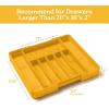 imageSMIRLY Bamboo Kitchen Drawer Organizer For Silverware Tray For Drawer Silverware Organizer Silverware Drawer Organizer Utensil Organizer For Kitchen Drawers Kitchen Drawer OrganizerYellow