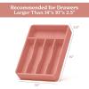 imageSMIRLY Bamboo Kitchen Drawer Organizer For Silverware Tray For Drawer Silverware Organizer Silverware Drawer Organizer Utensil Organizer For Kitchen Drawers Kitchen Drawer OrganizerPink