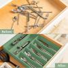 imageSMIRLY Bamboo Kitchen Drawer Organizer For Silverware Tray For Drawer Silverware Organizer Silverware Drawer Organizer Utensil Organizer For Kitchen Drawers Kitchen Drawer OrganizerGreen