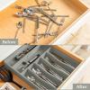 imageSMIRLY Bamboo Kitchen Drawer Organizer For Silverware Tray For Drawer Silverware Organizer Silverware Drawer Organizer Utensil Organizer For Kitchen Drawers Kitchen Drawer OrganizerGrey