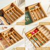 imageSMIRLY Bamboo Kitchen Drawer Organizer For Silverware Tray For Drawer Silverware Organizer Silverware Drawer Organizer Utensil Organizer For Kitchen Drawers Kitchen Drawer OrganizerBlue