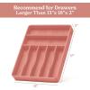 imageSMIRLY Bamboo Kitchen Drawer Organizer For Silverware Tray For Drawer Silverware Organizer Silverware Drawer Organizer Utensil Organizer For Kitchen Drawers Kitchen Drawer OrganizerPink