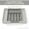 imageSMIRLY Bamboo Kitchen Drawer Organizer For Silverware Tray For Drawer Silverware Organizer Silverware Drawer Organizer Utensil Organizer For Kitchen Drawers Kitchen Drawer OrganizerGrey