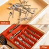 imageSMIRLY Bamboo Kitchen Drawer Organizer For Silverware Tray For Drawer Silverware Organizer Silverware Drawer Organizer Utensil Organizer For Kitchen Drawers Kitchen Drawer OrganizerOrange