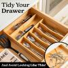 imageSMIRLY Bamboo Kitchen Drawer Organizer For Silverware Tray For Drawer Silverware Organizer Silverware Drawer Organizer Utensil Organizer For Kitchen Drawers Kitchen Drawer OrganizerNatural