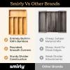 imageSMIRLY Bamboo Kitchen Drawer Organizer For Silverware Tray For Drawer Silverware Organizer Silverware Drawer Organizer Utensil Organizer For Kitchen Drawers Kitchen Drawer OrganizerNatural